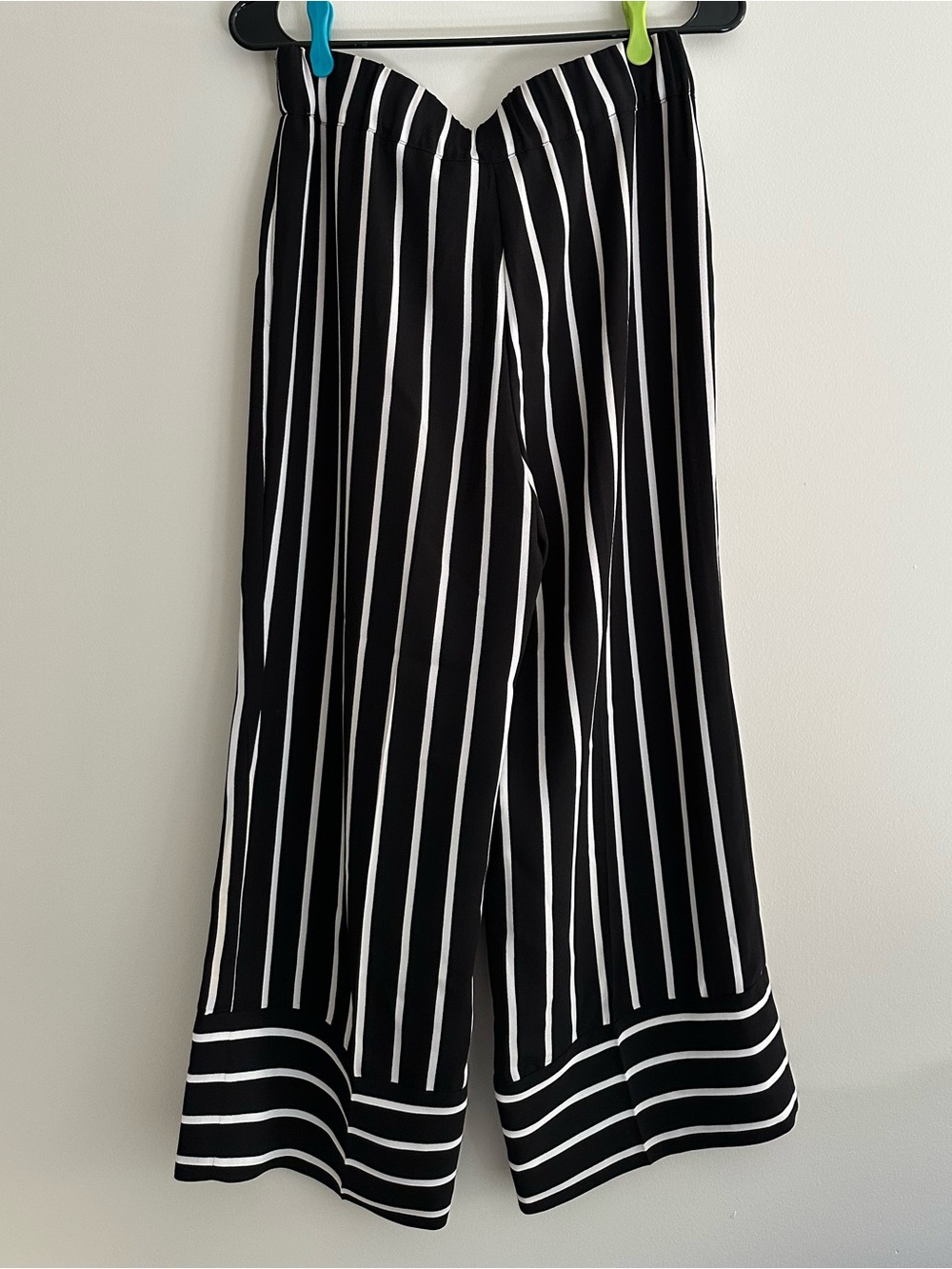 INC International Concepts Black & White Striped Wide Leg Pants Size Small